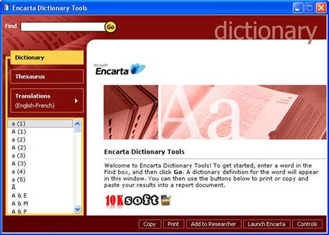 encarta dictionary free download full version.